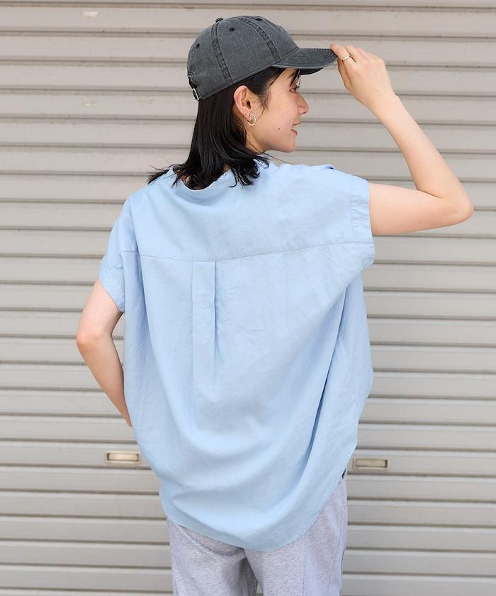 亞麻混紡領船型上衣<可搭配套裝>