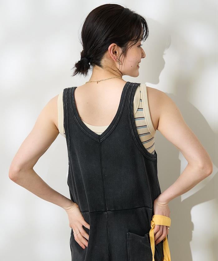 粉末漂白 軍裝風連體工裝褲