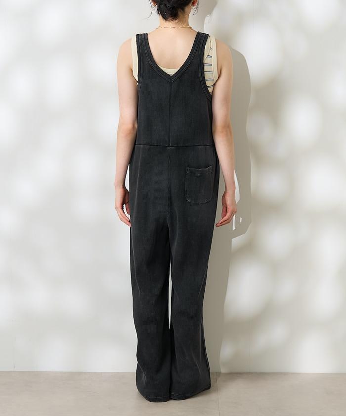 粉末漂白 軍裝風連體工裝褲