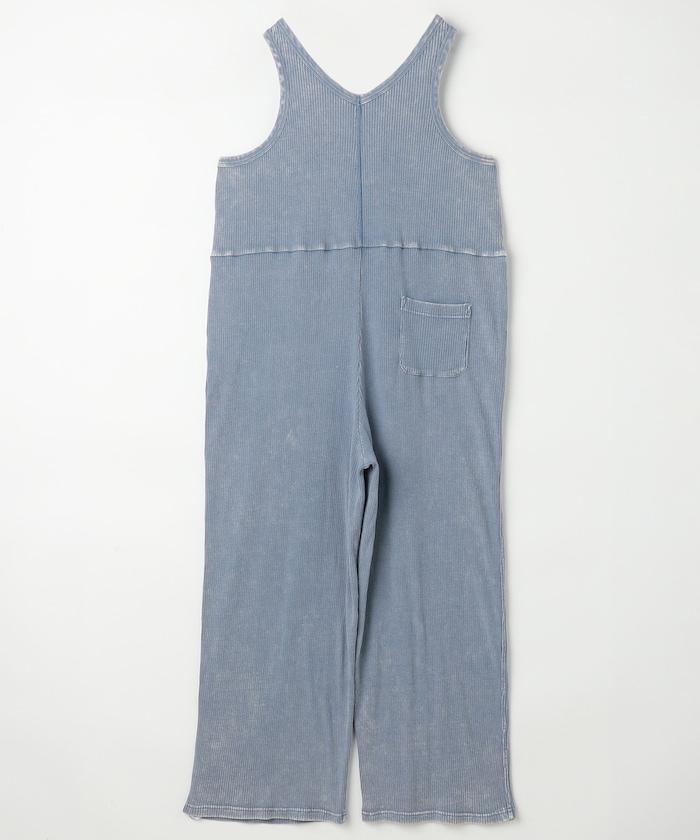 粉末漂白 軍裝風連體工裝褲