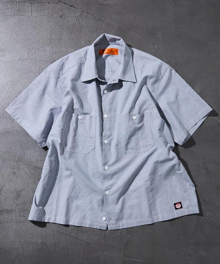 聯名 牛津布 寬鬆短袖襯衫