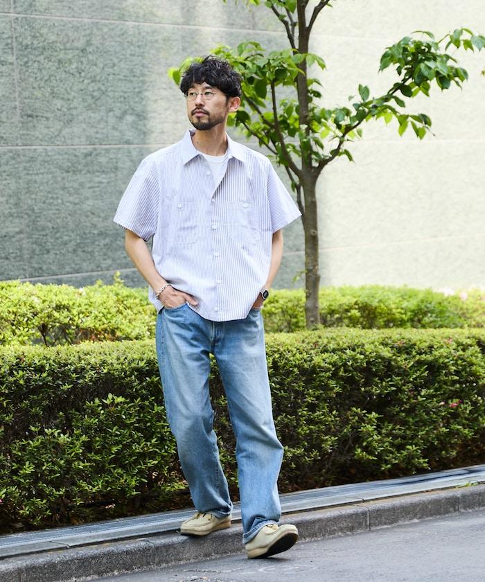 聯名 牛津布 寬鬆短袖襯衫