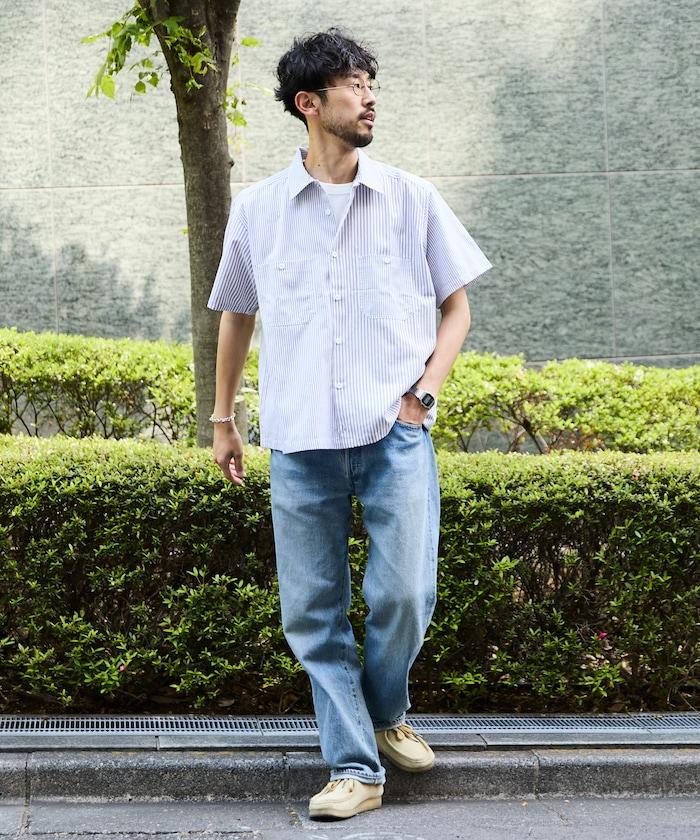 聯名 牛津布 寬鬆短袖襯衫