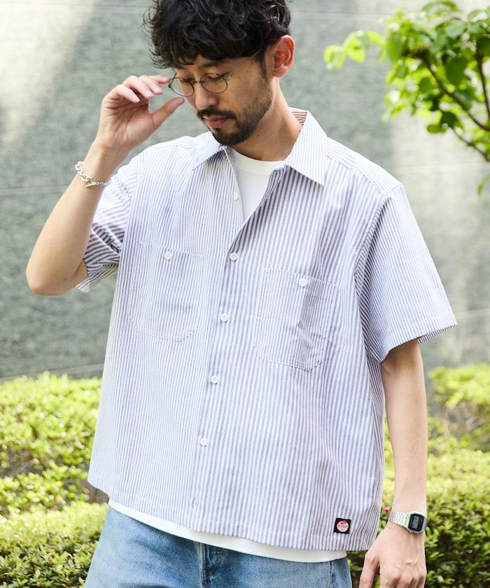 聯名 牛津布 寬鬆短袖襯衫