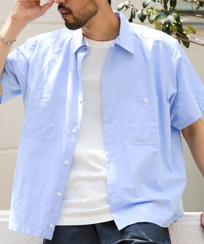 聯名 牛津布 寬鬆短袖襯衫