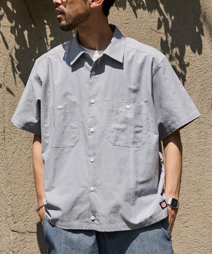 聯名 牛津布 寬鬆短袖襯衫