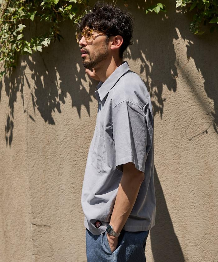 聯名 牛津布 寬鬆短袖襯衫