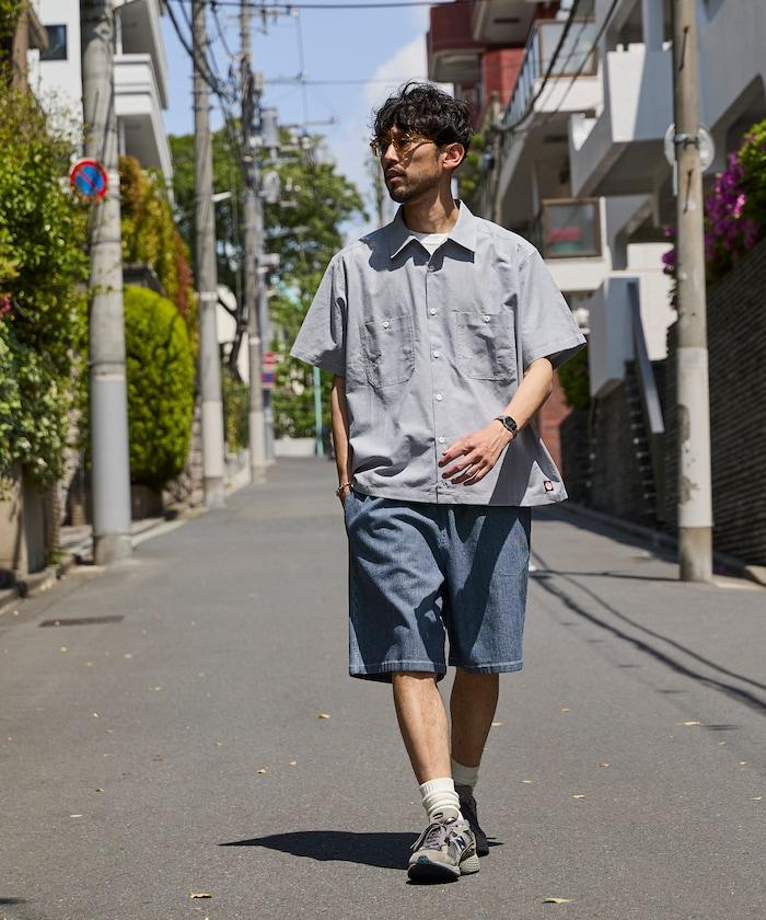 聯名 牛津布 寬鬆短袖襯衫