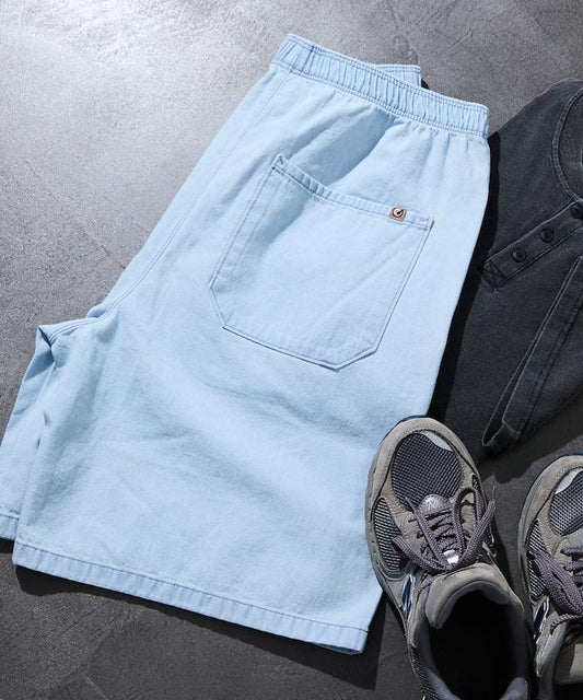 聯名 牛仔布 廚師寬鬆短褲