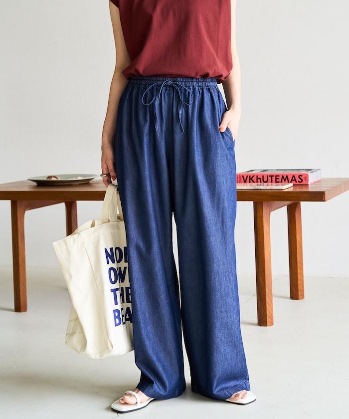 人造纖維丹寧休閒褲