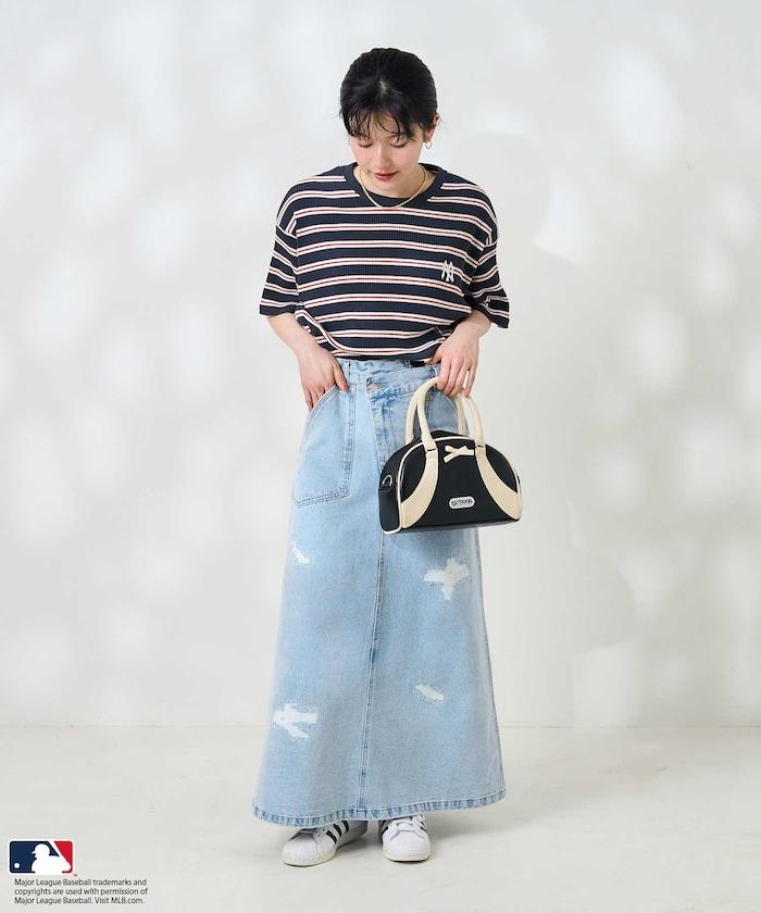 MLB 多色條紋針織T恤