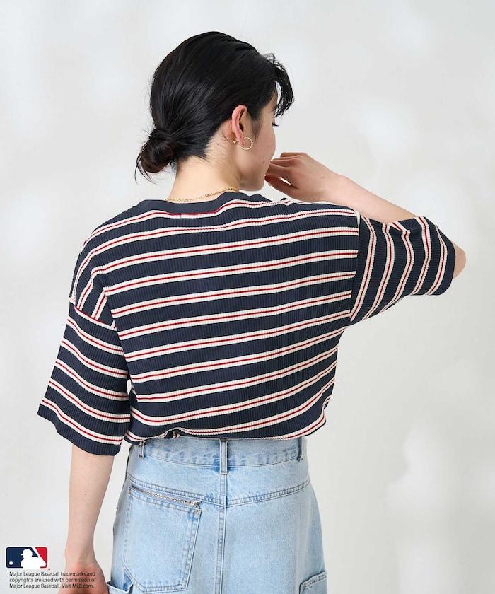 MLB 多色條紋針織T恤