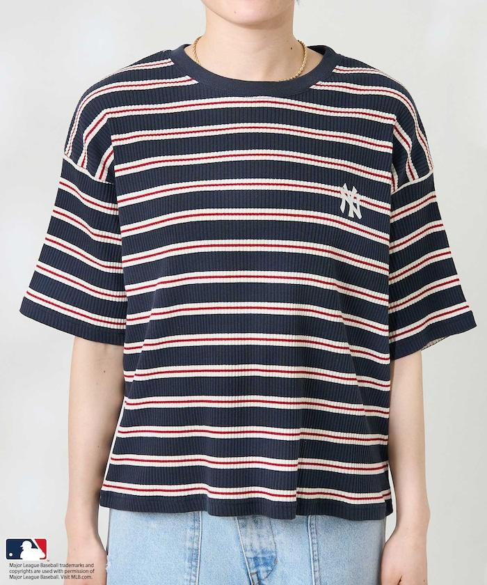 MLB 多色條紋針織T恤