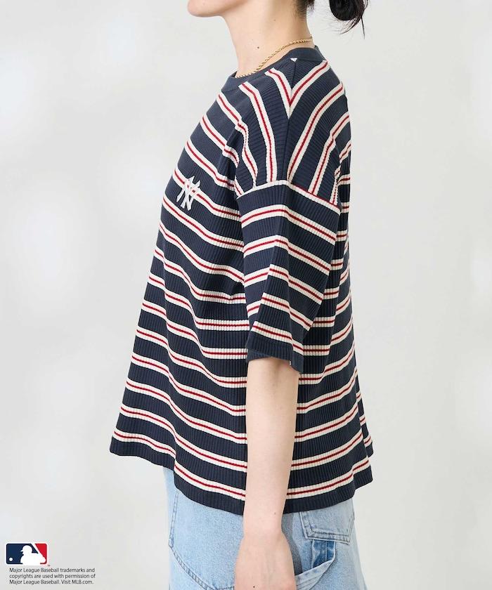 MLB 多色條紋針織T恤