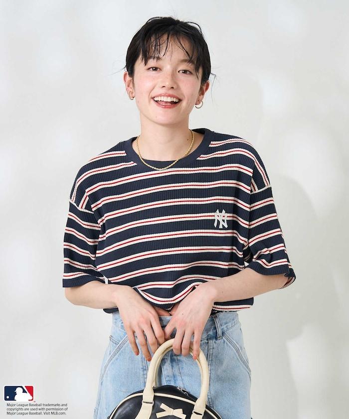 MLB 多色條紋針織T恤