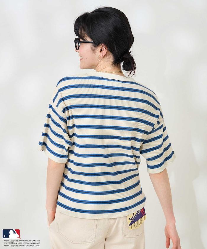 MLB 多色條紋針織T恤