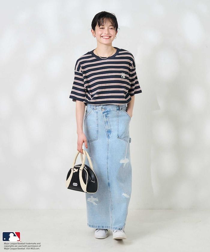 MLB 多色條紋針織T恤