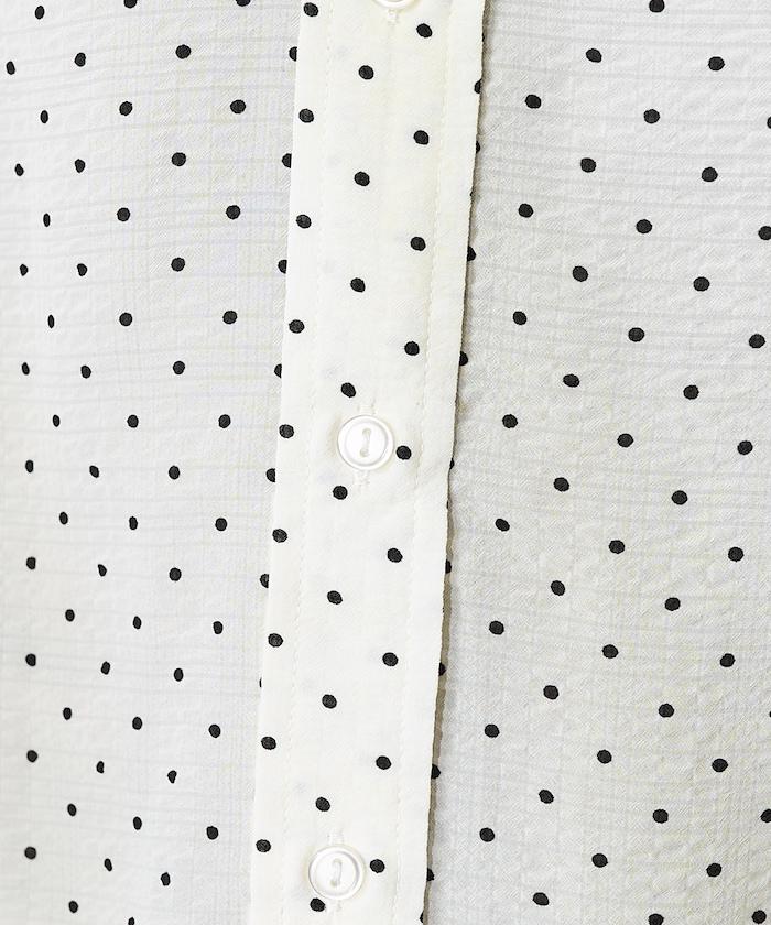 絲綢圓點襯衫