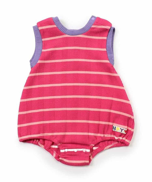 【連衣裙】條紋針織背心連體褲