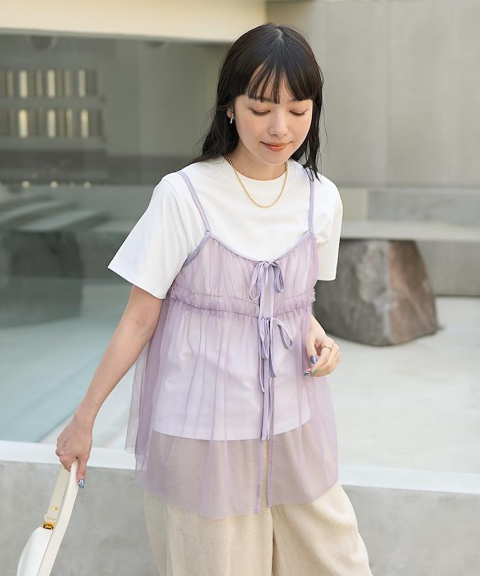 【套裝商品】蕾絲吊帶背心 T恤套裝