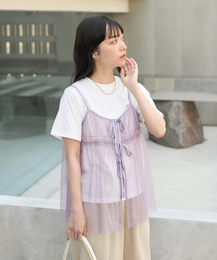 【套裝商品】蕾絲吊帶背心 T恤套裝