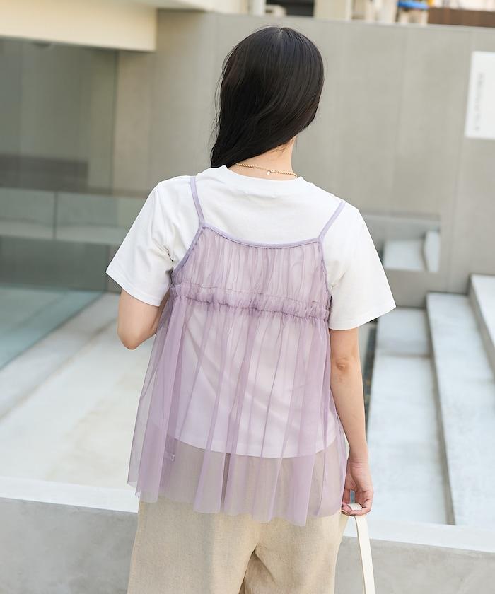 【套裝商品】蕾絲吊帶背心 T恤套裝