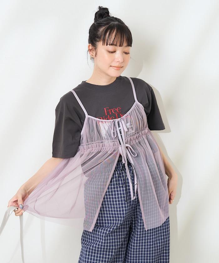 【套裝商品】蕾絲吊帶背心 T恤套裝