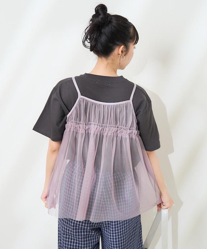 【套裝商品】蕾絲吊帶背心 T恤套裝