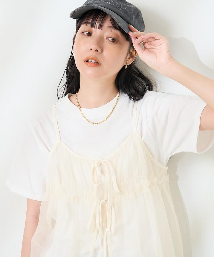 【套裝商品】蕾絲吊帶背心 T恤套裝