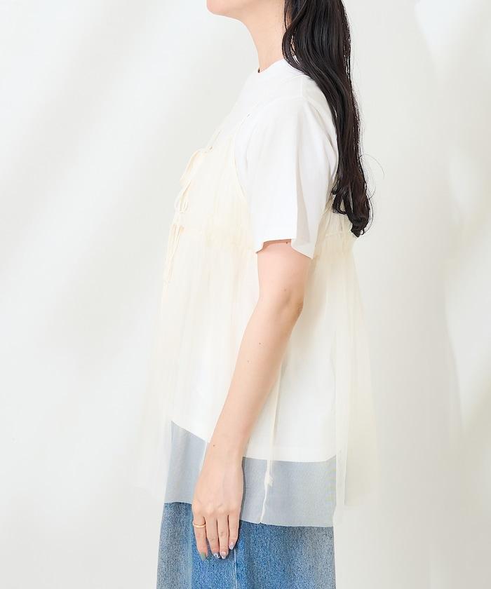【套裝商品】蕾絲吊帶背心 T恤套裝