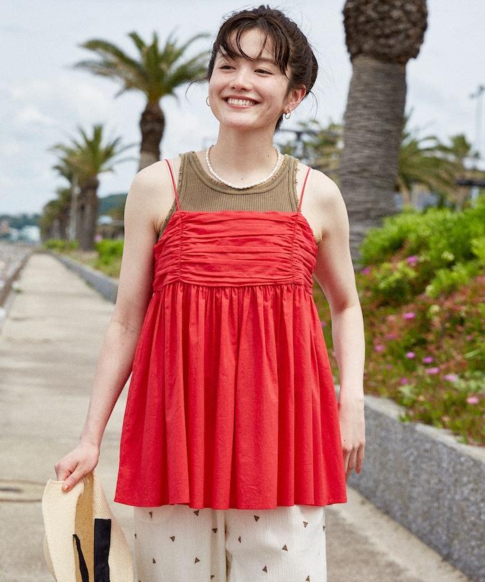 印度風格開背吊帶長款上衣