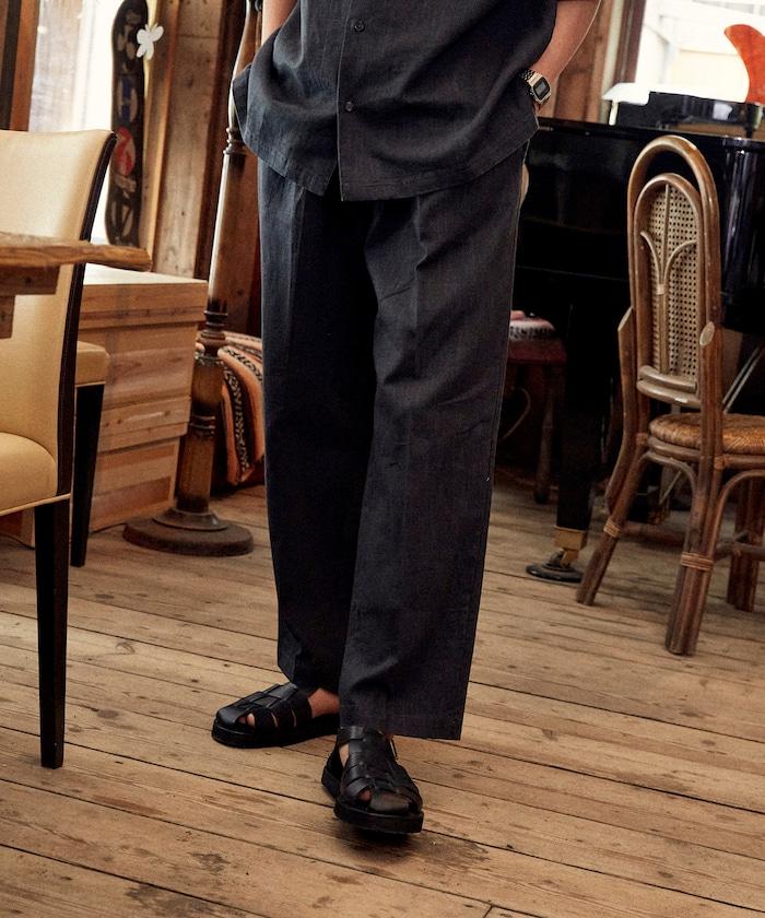 亞麻棉輕便休閒褲