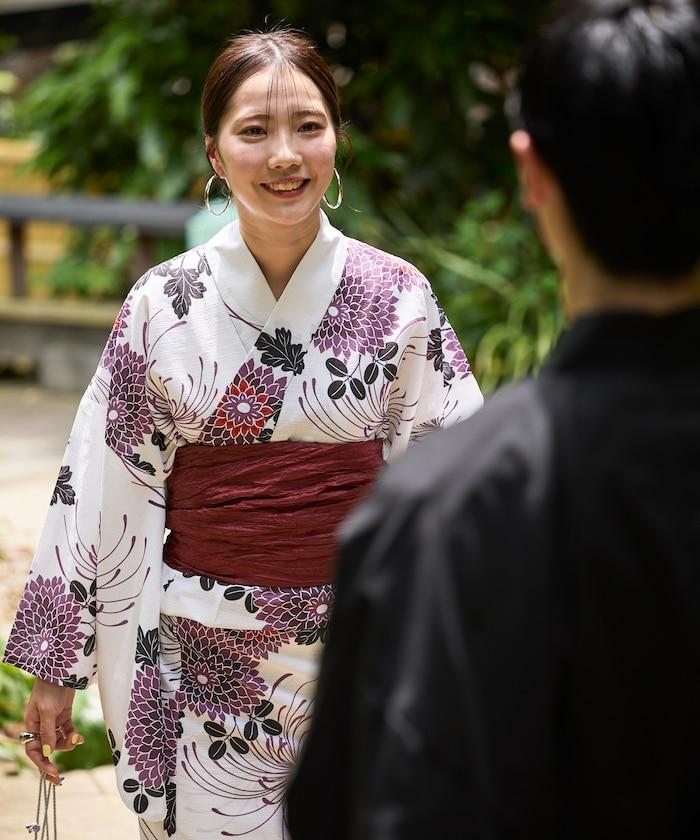 浴衣 3件套裝(浴衣・腰帶・木屐)