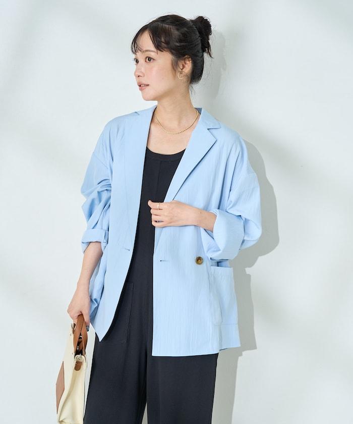 <接觸冷感/可機洗> 夏季涼爽 襯衫夾克<可搭配套裝>
