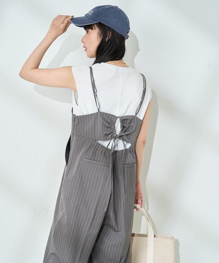 <接觸冷感/防紫外線>功能面料 簡易連體褲