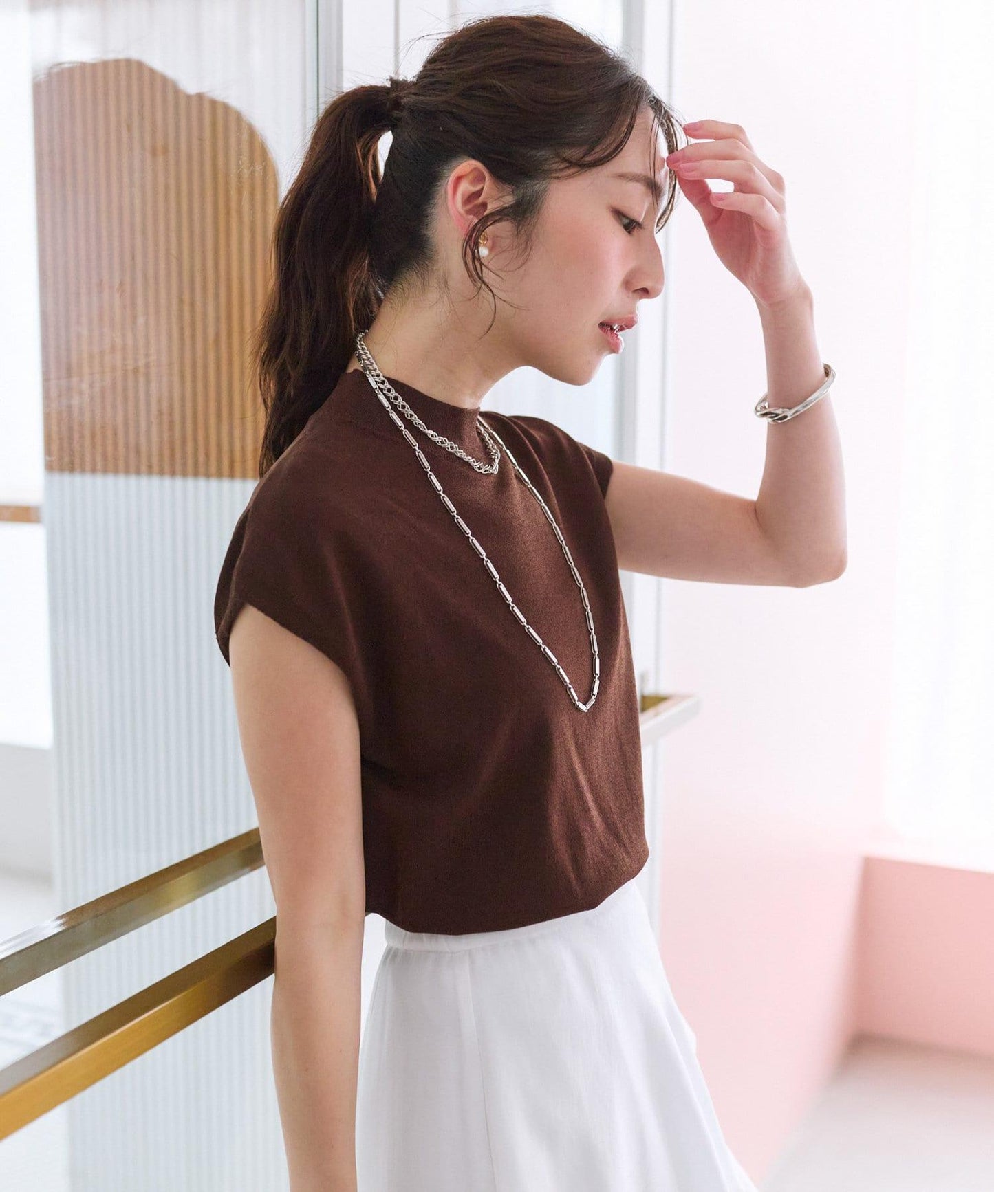 【名品・防紫外線・接觸冷感】冰涼觸感防曬高領法蘭絨衫