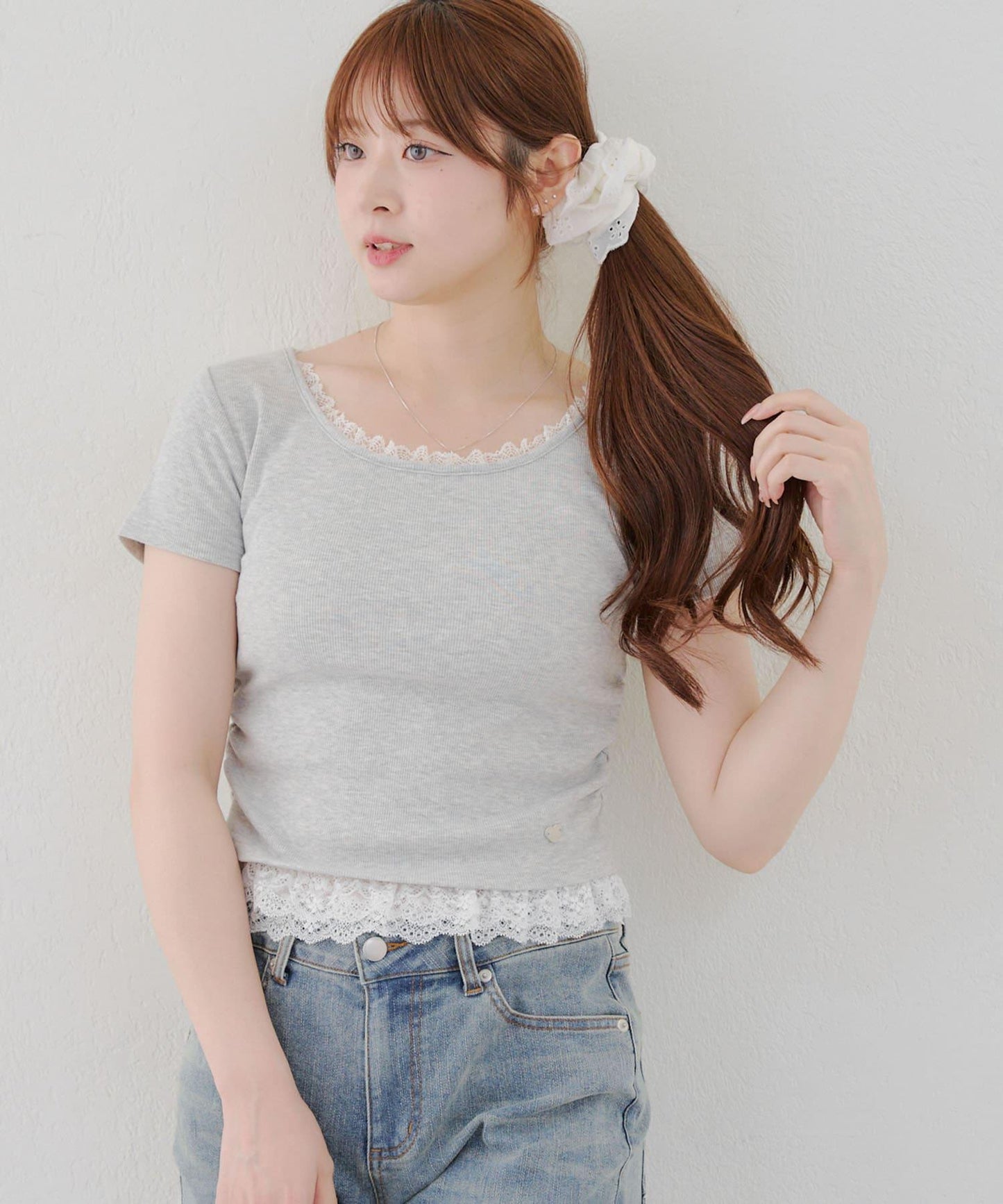【@re.__mi23精選】下襬蕾絲T-shirt