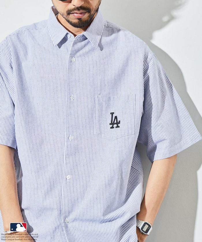 聯名 MLB 美國職業棒球大聯盟 短袖 牛津紡 襯衫