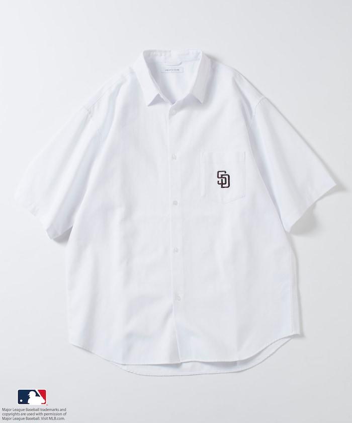 聯名 MLB 美國職業棒球大聯盟 短袖 牛津紡 襯衫