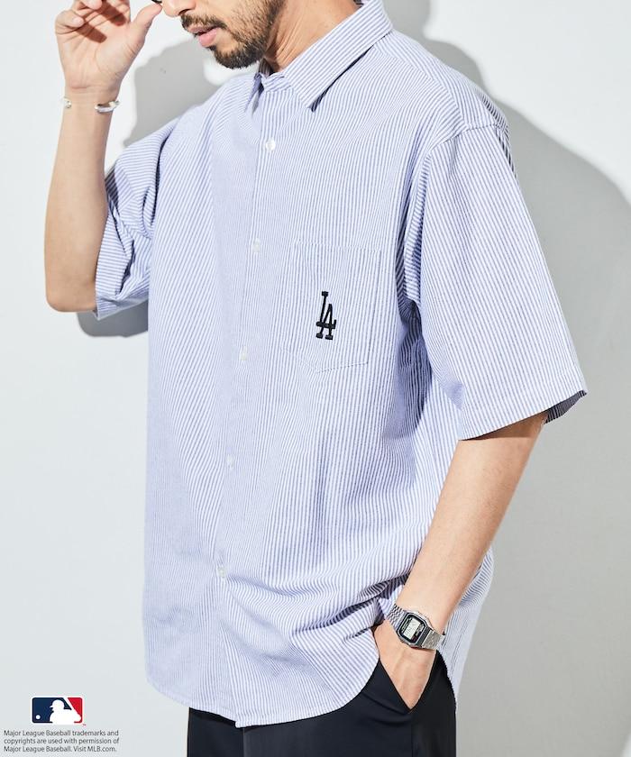 聯名 MLB 美國職業棒球大聯盟 短袖 牛津紡 襯衫