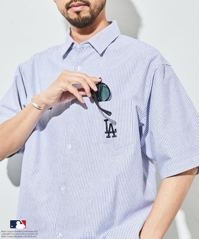 聯名 MLB 美國職業棒球大聯盟 短袖 牛津紡 襯衫
