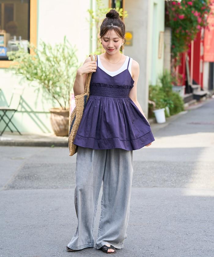 人造纖維丹寧休閒褲