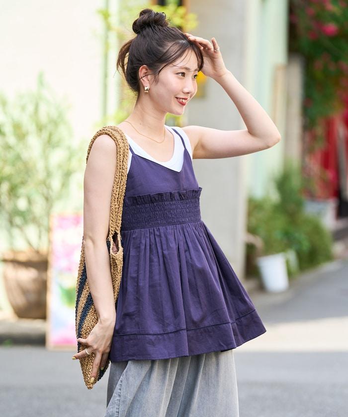 印度風捲邊吊帶長款上衣(可搭配套裝)