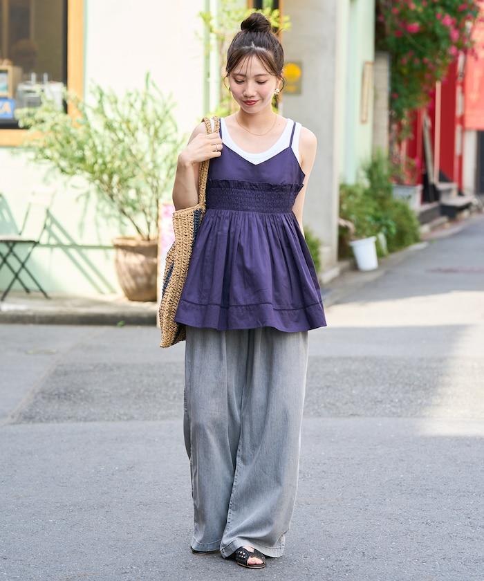 印度風捲邊吊帶長款上衣(可搭配套裝)