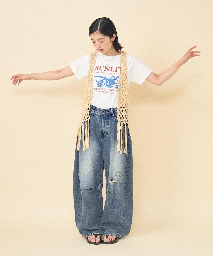 流蘇圖案編織馬甲