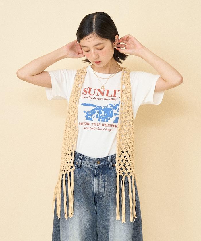 流蘇圖案編織馬甲