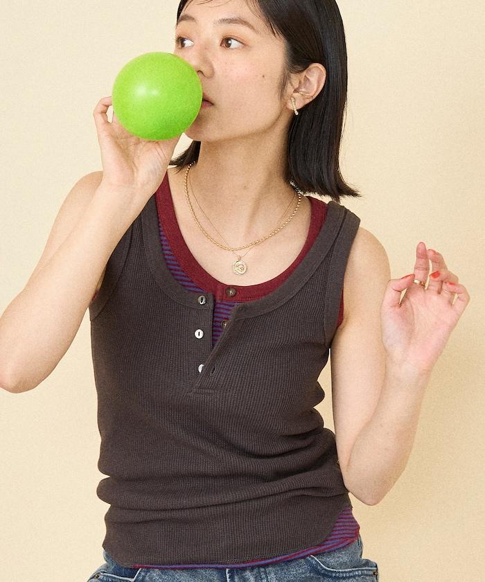 華夫格紋雙面穿背心