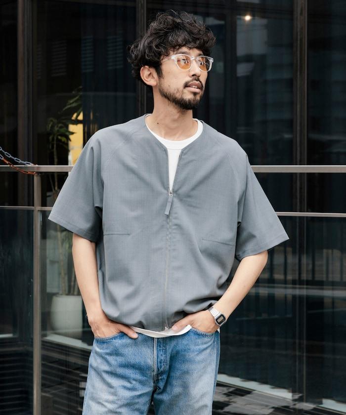 速乾材料 舒適版型 無領 棒球衫 短袖 亞麻風 居家護理