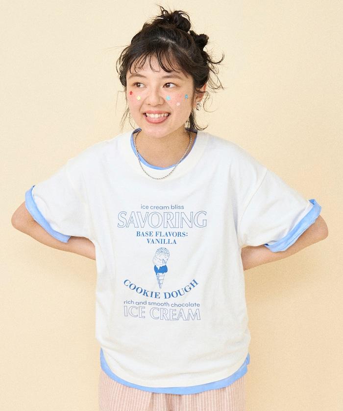 冰淇淋印花T恤