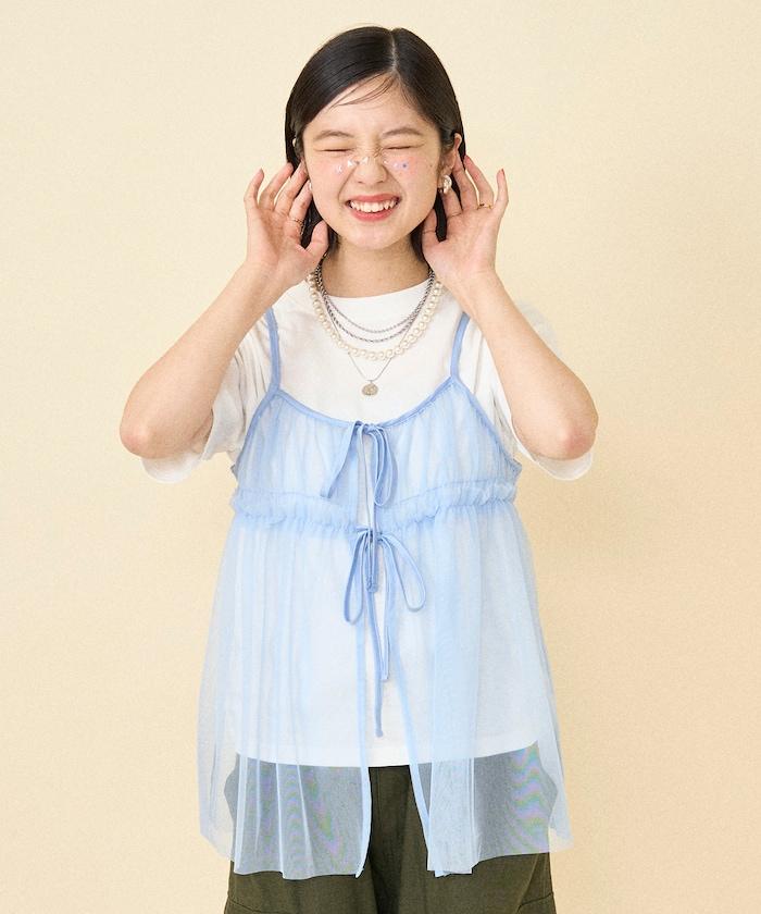 【套裝商品】蕾絲吊帶背心 T恤套裝